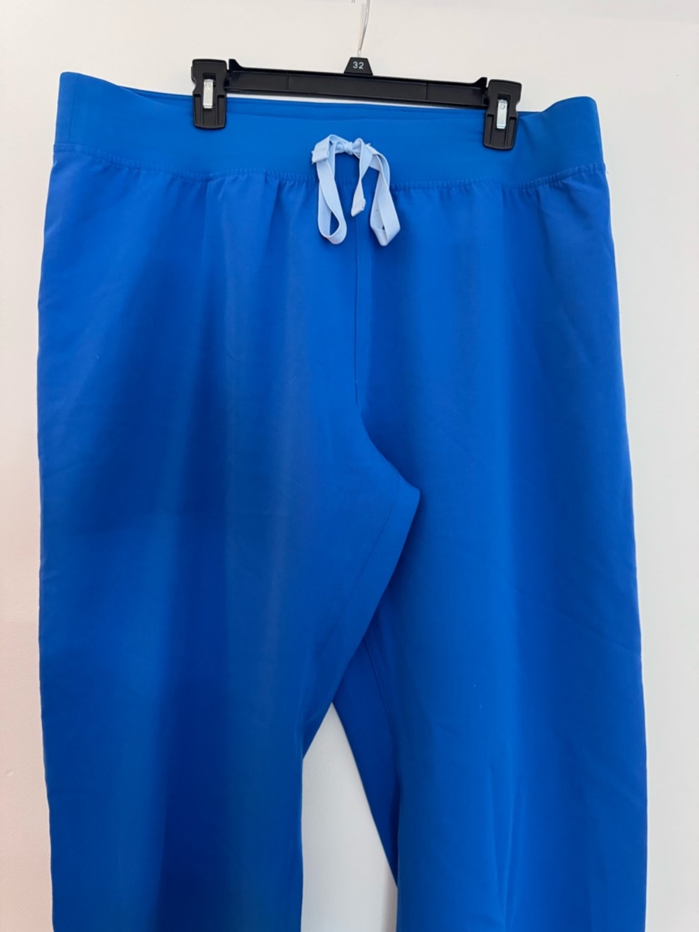 Figs Royal Blue Scrub Pants with Light Blue Drawstring